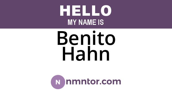 Benito Hahn
