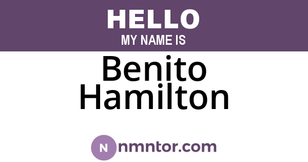 Benito Hamilton