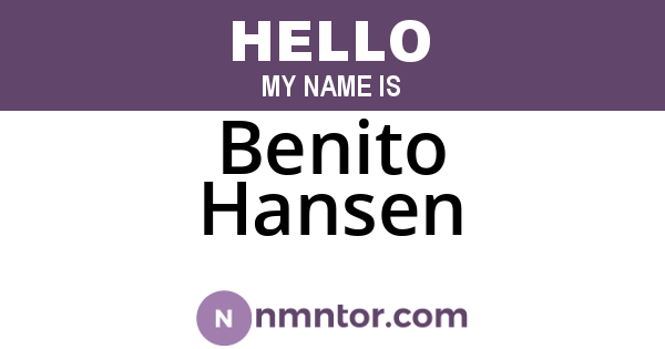 Benito Hansen