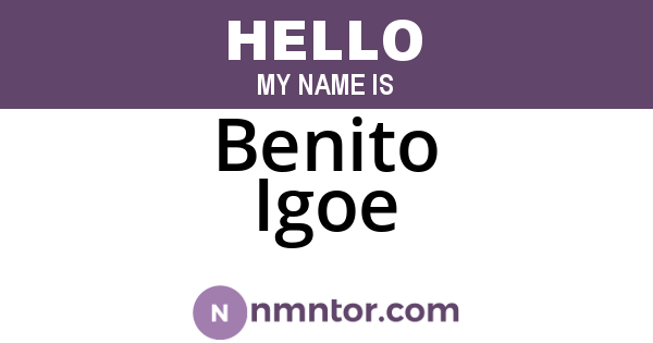 Benito Igoe