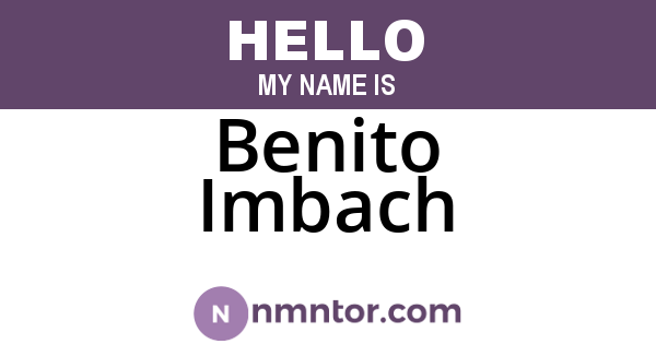 Benito Imbach