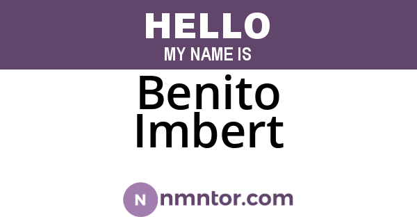 Benito Imbert