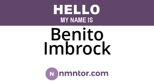 Benito Imbrock