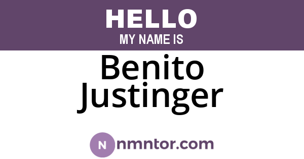 Benito Justinger