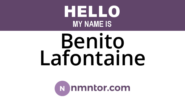 Benito Lafontaine