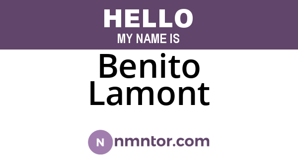 Benito Lamont