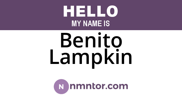Benito Lampkin