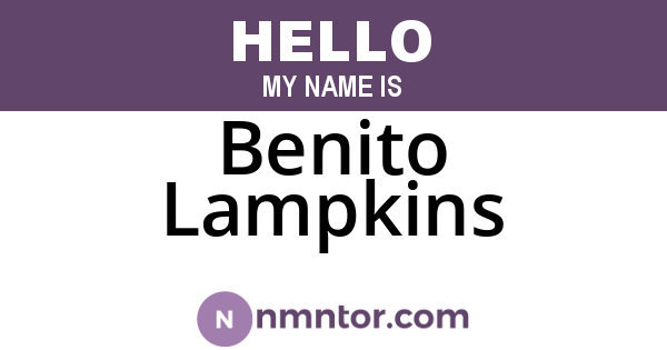 Benito Lampkins