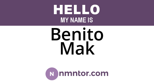 Benito Mak