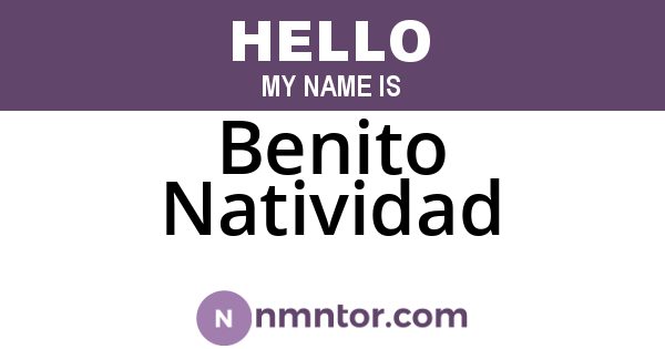 Benito Natividad