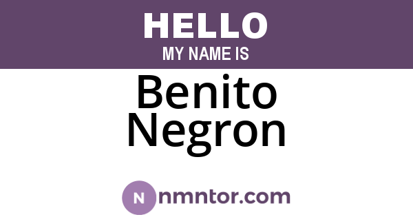 Benito Negron