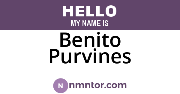 Benito Purvines