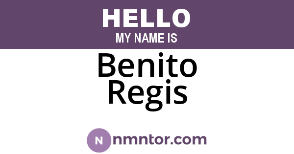 Benito Regis