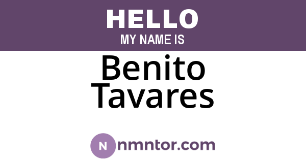 Benito Tavares