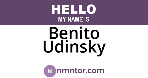 Benito Udinsky