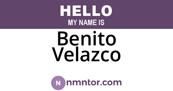 Benito Velazco