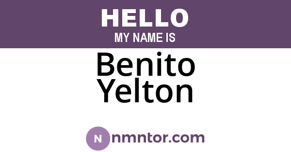 Benito Yelton