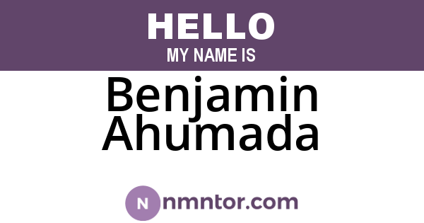 Benjamin Ahumada
