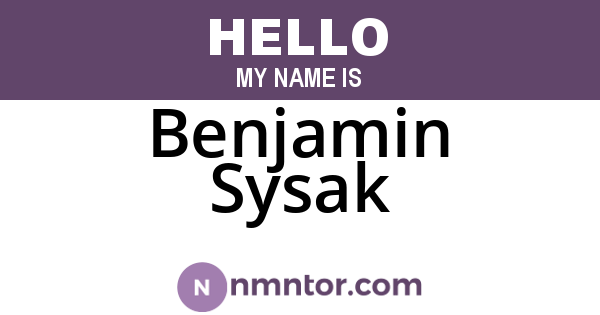 Benjamin Sysak