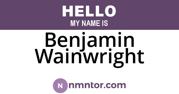 Benjamin Wainwright