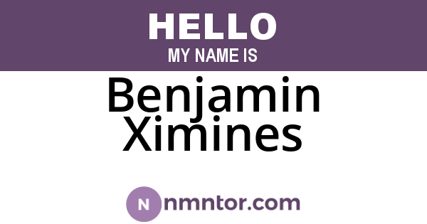 Benjamin Ximines