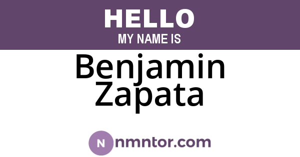 Benjamin Zapata