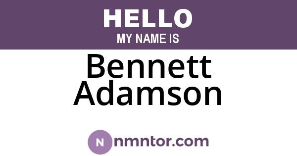 Bennett Adamson