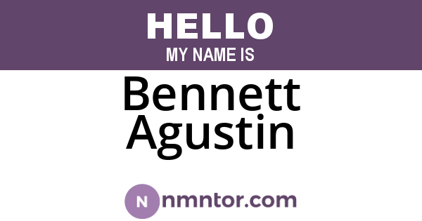 Bennett Agustin
