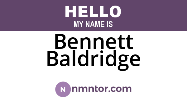 Bennett Baldridge