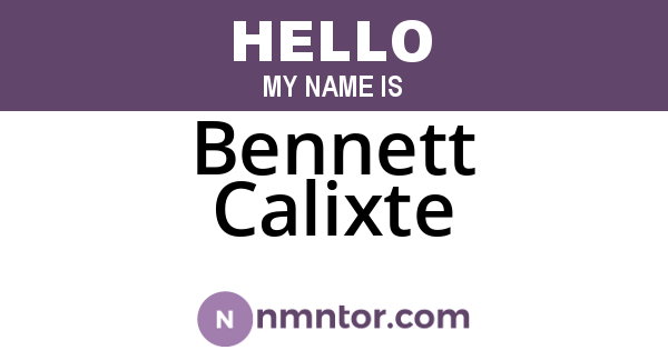 Bennett Calixte