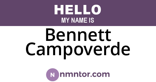 Bennett Campoverde