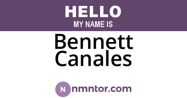 Bennett Canales