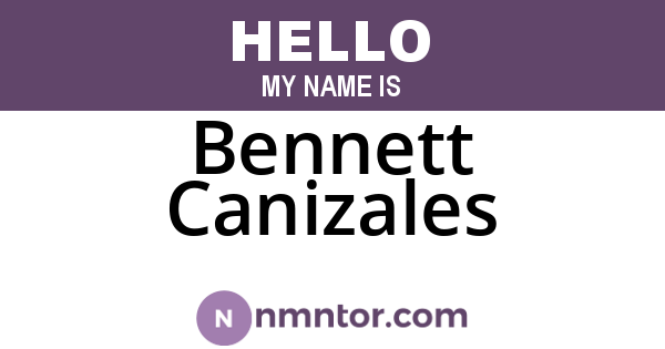 Bennett Canizales