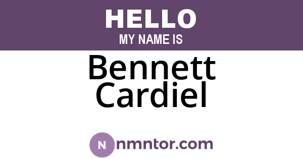 Bennett Cardiel