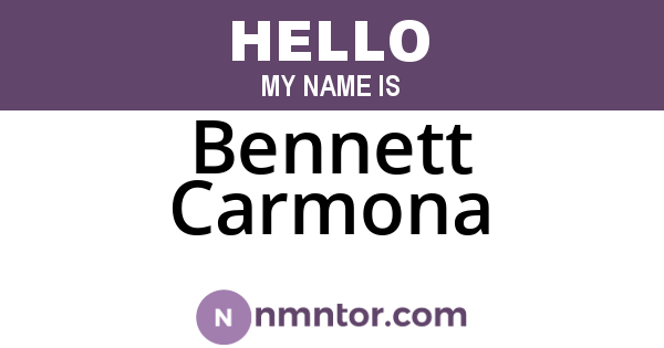 Bennett Carmona