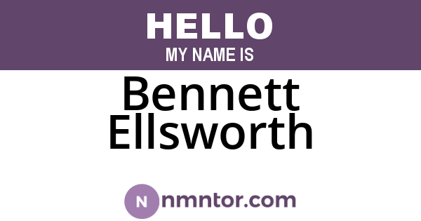 Bennett Ellsworth