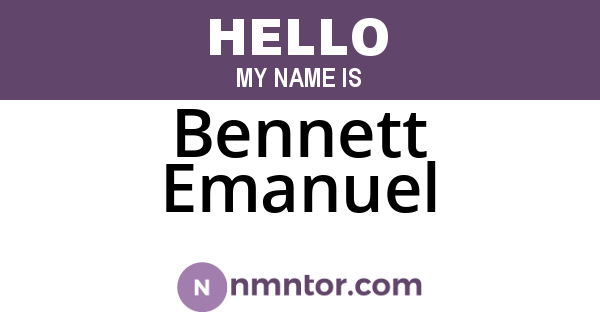 Bennett Emanuel