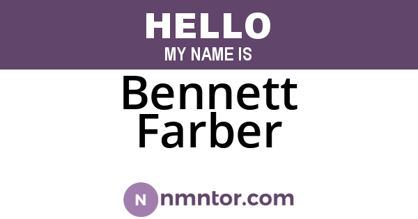 Bennett Farber