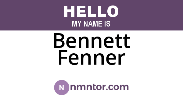 Bennett Fenner