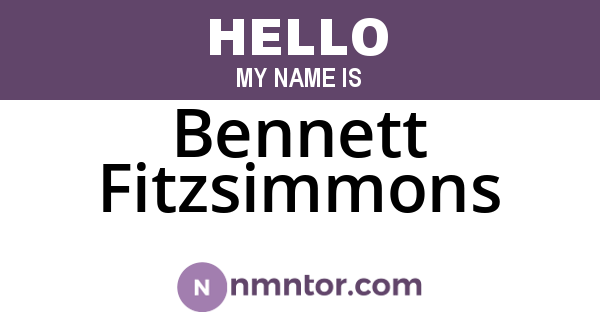Bennett Fitzsimmons