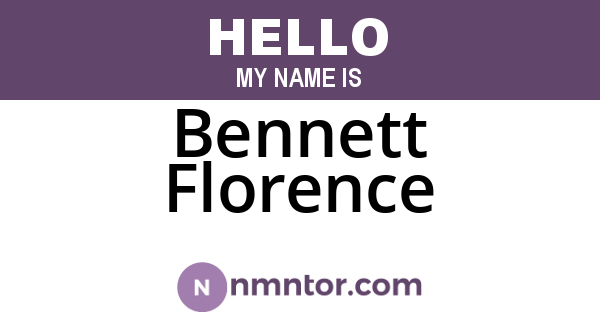 Bennett Florence