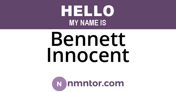 Bennett Innocent