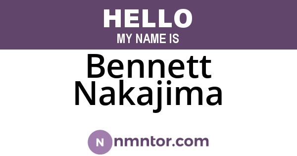 Bennett Nakajima