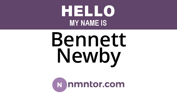 Bennett Newby