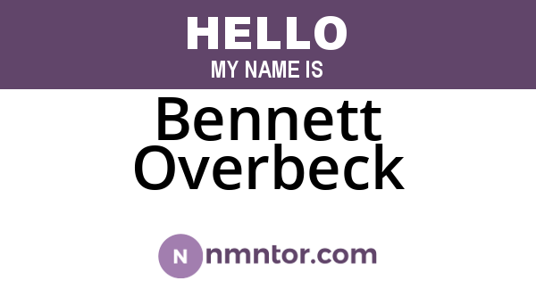 Bennett Overbeck