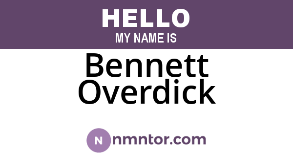 Bennett Overdick