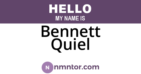 Bennett Quiel
