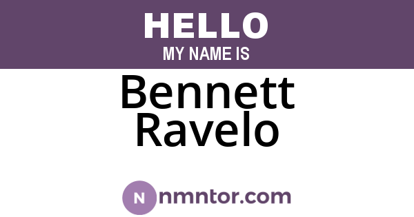 Bennett Ravelo