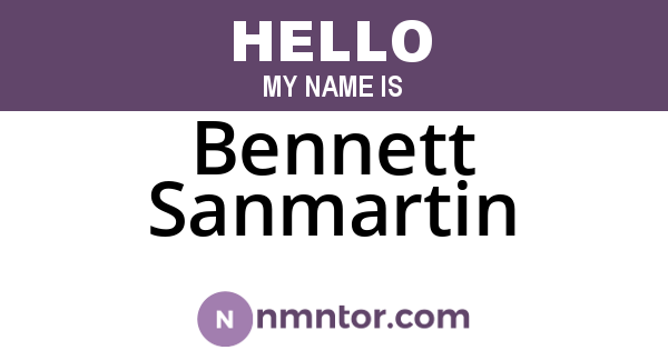 Bennett Sanmartin