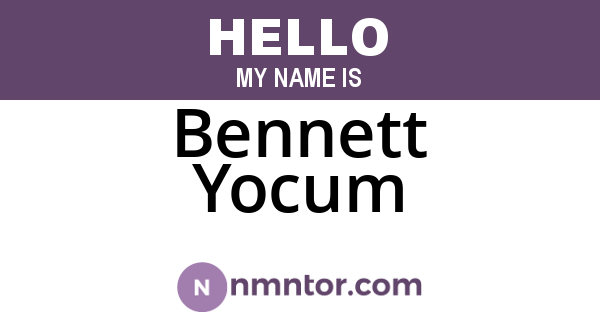 Bennett Yocum